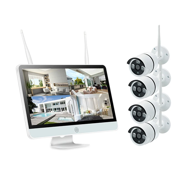 
15.6inch LCD NVR Kit with 4ch 1080P wifi IP CCTV Camera Set 