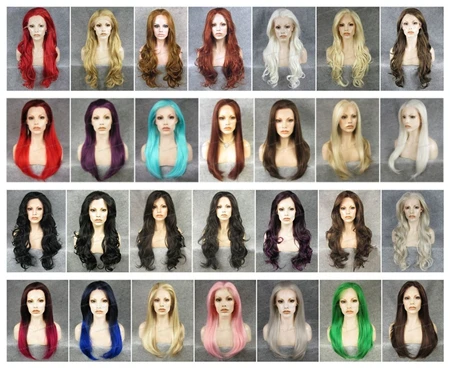 Fashion Synthetic Wigs, Cheap Synthetic wigs, Silky Straight Synthetic Wigs for Drag Queen