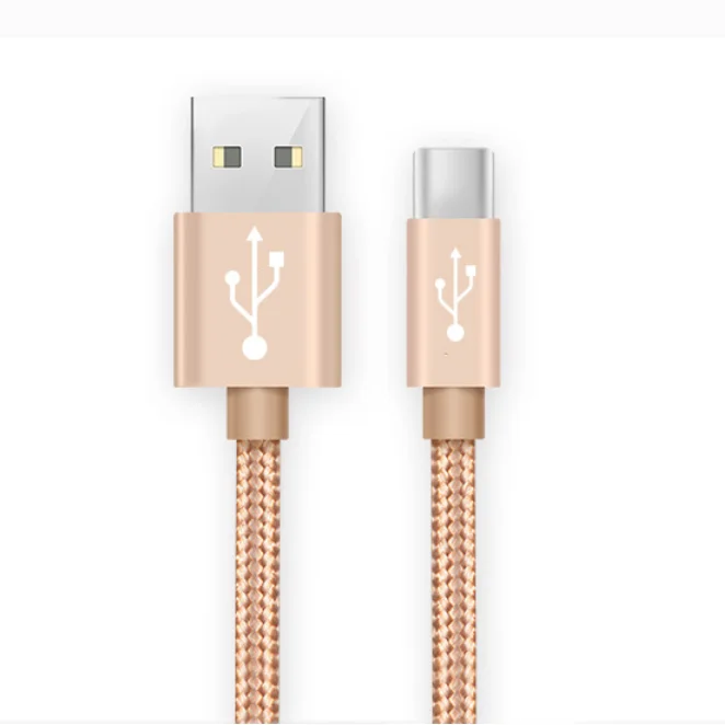 
2019 Amazon Aluminum Alloy Nylon Braid 1 Meter USB 3.0 Type C Charge and Data Cable for Android Phones 