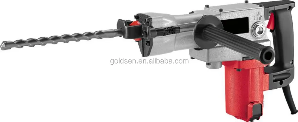 TOLHIT Red Portable Rock Drill Concrete Wall Demolition Breaker Machine Professional Electric Power Rotary Hammer 38mm 1050W