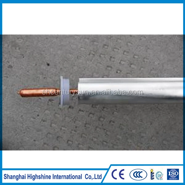 solar vacuum tubes with copper heat pipe aluminum fin