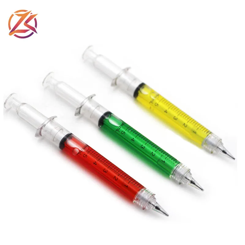
Promotional injection mechanical pencil gift plastic syringe pen for medical 