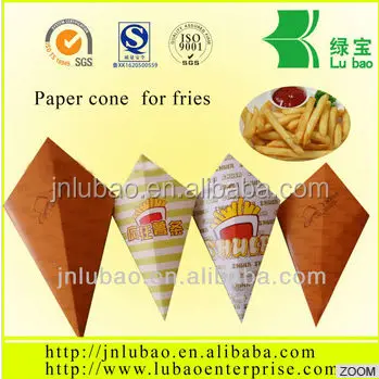 supplier paper cone for chips cone package