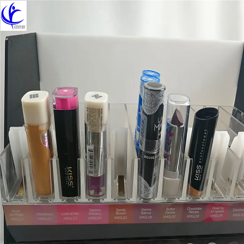 plastic cosmet pusher Supermarket white shelf spring  for cosmetics small size plastic rubber cuticle pusher