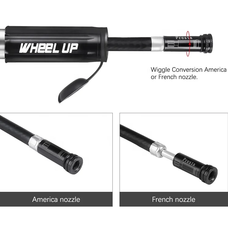 WHEEL UP Wholesale 100 PSI Bicycle Air Pump Mini Hand Inflatable Supplies Pump Portable Bike Pump Hose