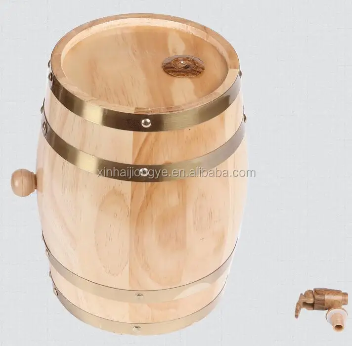 Vintage Oak Wooden Wine Barrel