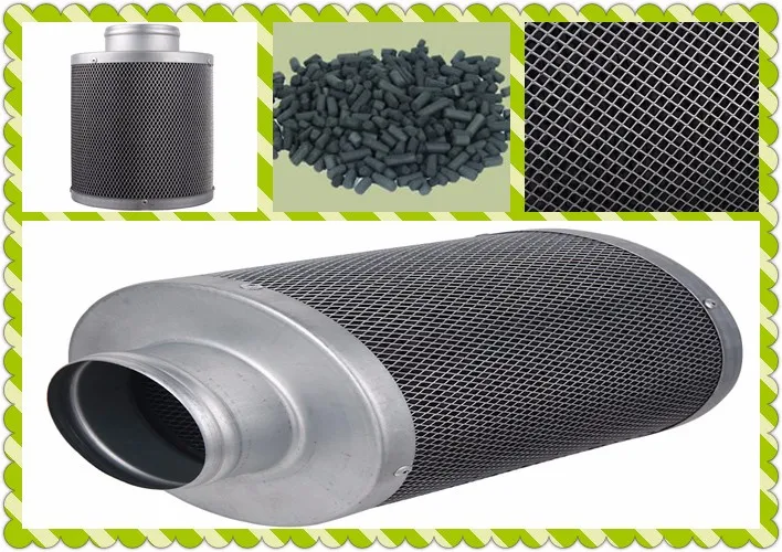 
Greenhouse indoor climate odor control activated carbon filter cartridge air scrubber 