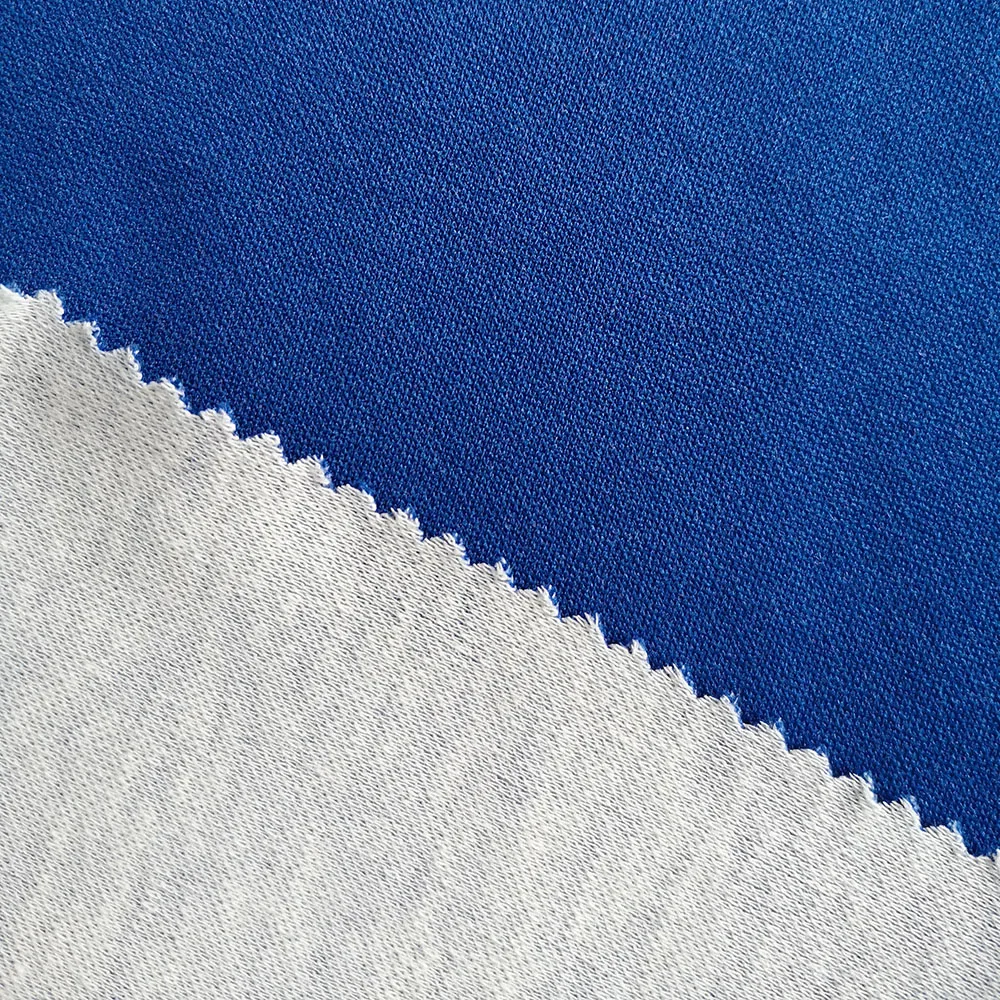 
Eco friendly circuler knitting single jersey 65/35 polycotton fabric double knit french terry for student uniforms RTS PS1Y33 