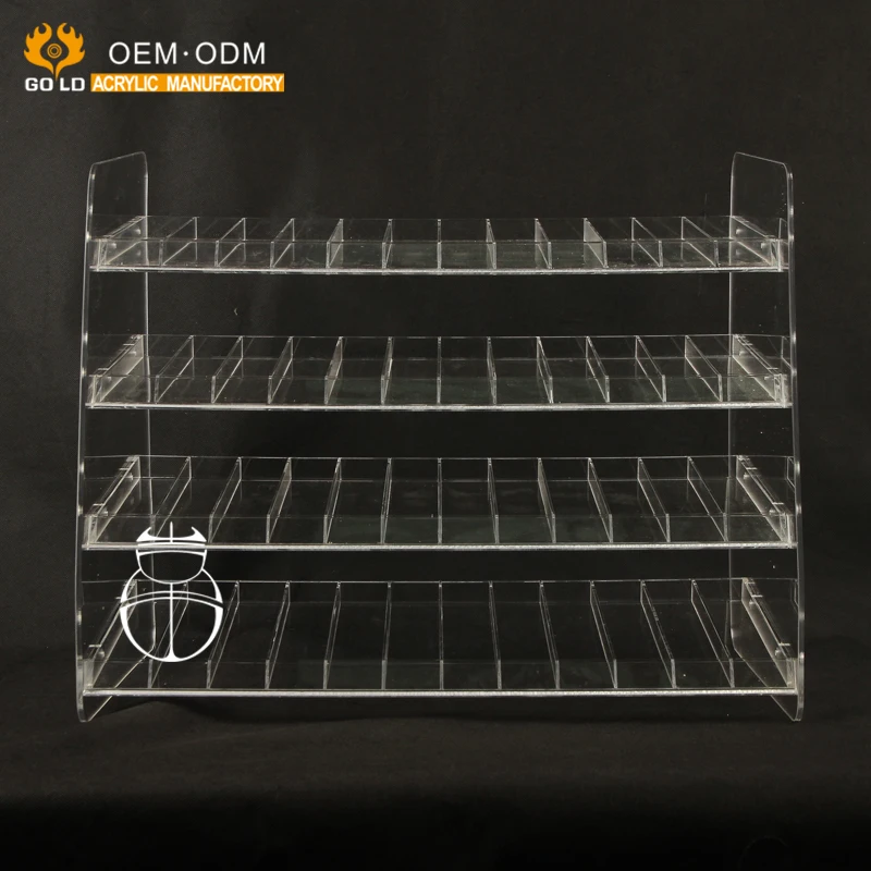 Free Design Custom Multi-tiers Clear Essential Oil Storage Rack Holder Acrylic Essential Oil Display Stand