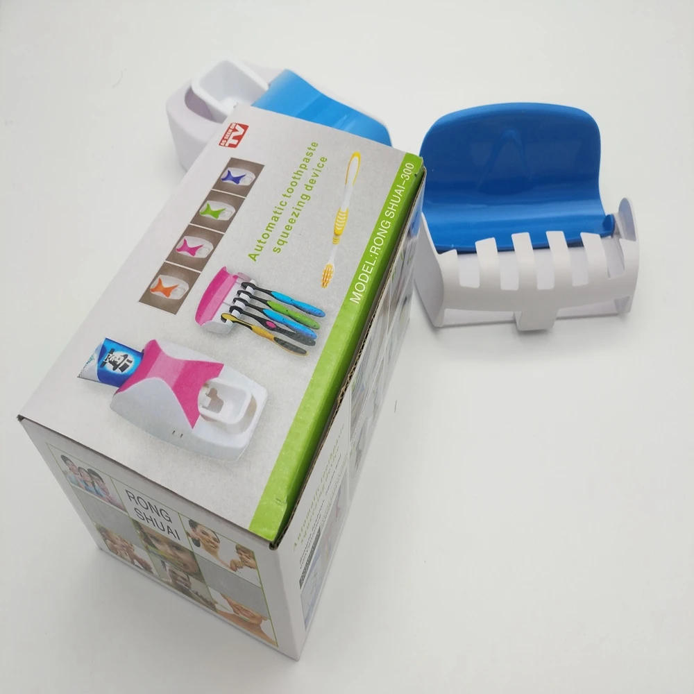 
Automatic Toothpaste Dispenser Toothbrush Holder Squeezer Bathroom Set In Bathroom Product 