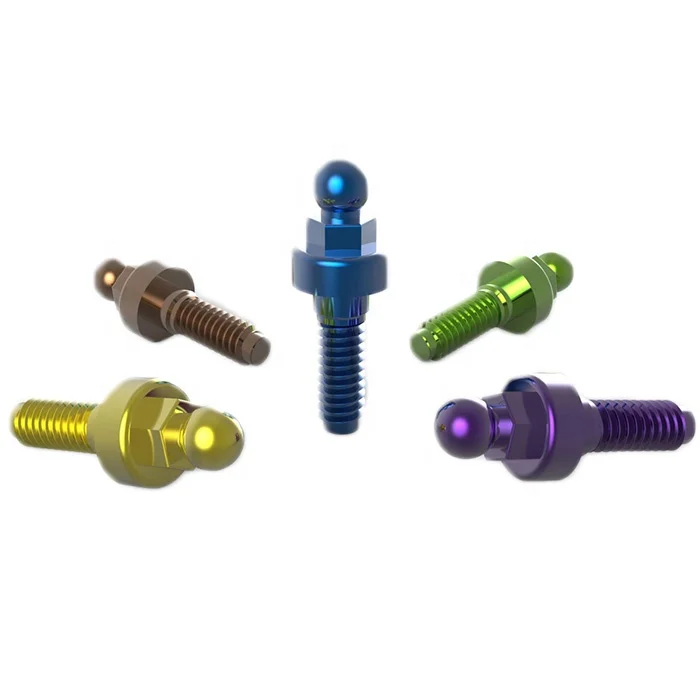 
medical parts titanium orthodontic mini implant screw ball abutment internal hexagon 