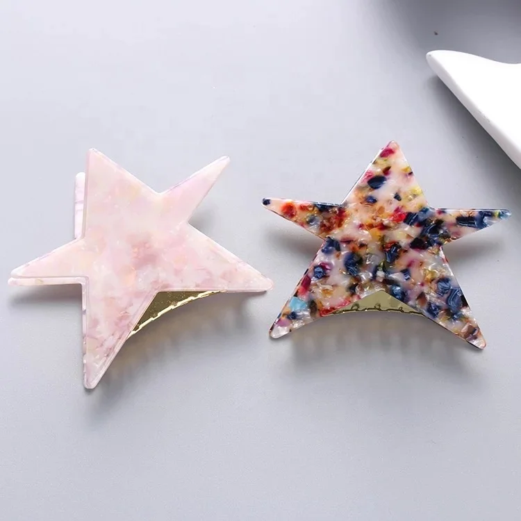 Tortoise shell cellulose acetate hair claws   hair accessories and hair jaw clips