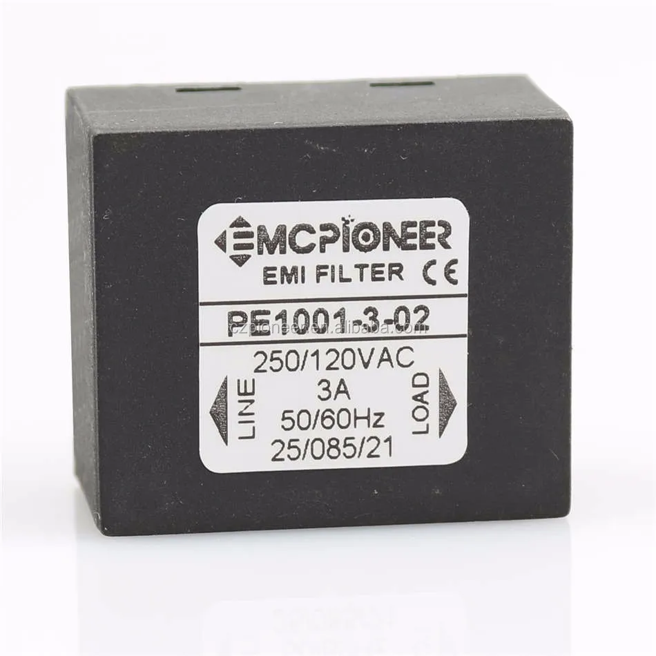 High quality electric black plastic noise emi pin power line filter for pcb