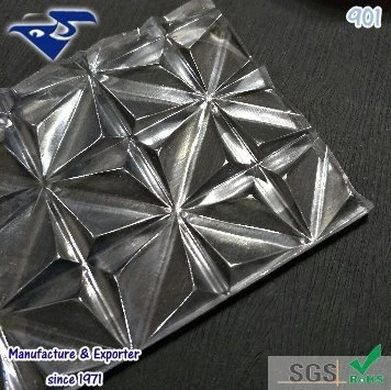 
PS embossed board for in-built shower stall , lighting shade and interior design 