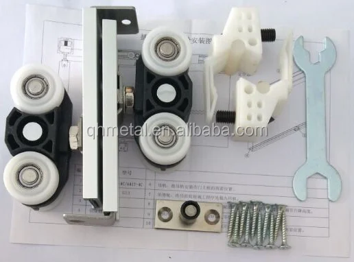 Wooden Door Hanging Wheel  sliding Door Rollers Accessories Pulley Track