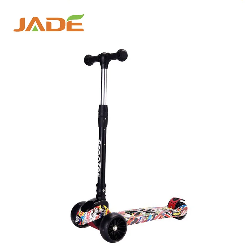 ZheJiang manufacturer kids 3 LED Light wheel scooter folding kick scooter for baby age