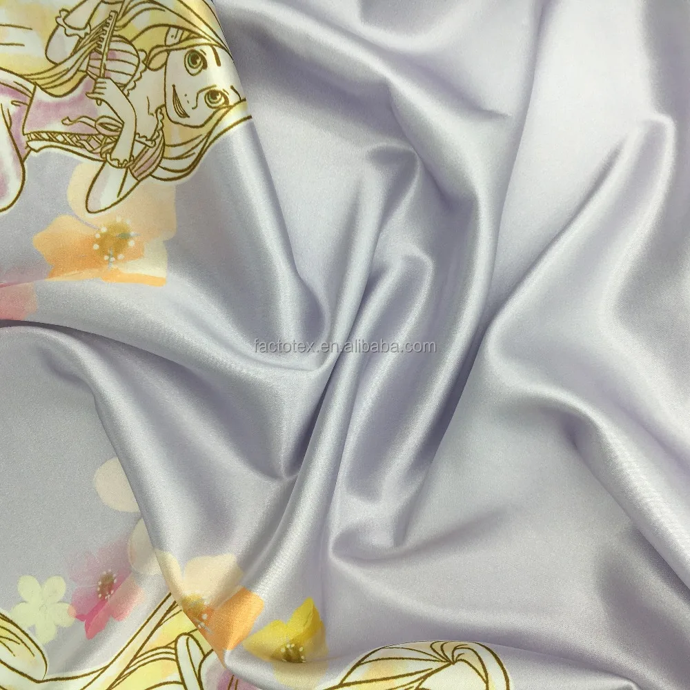 2022 Wholesale Price India Digital Printing Polyester Satin Fabric