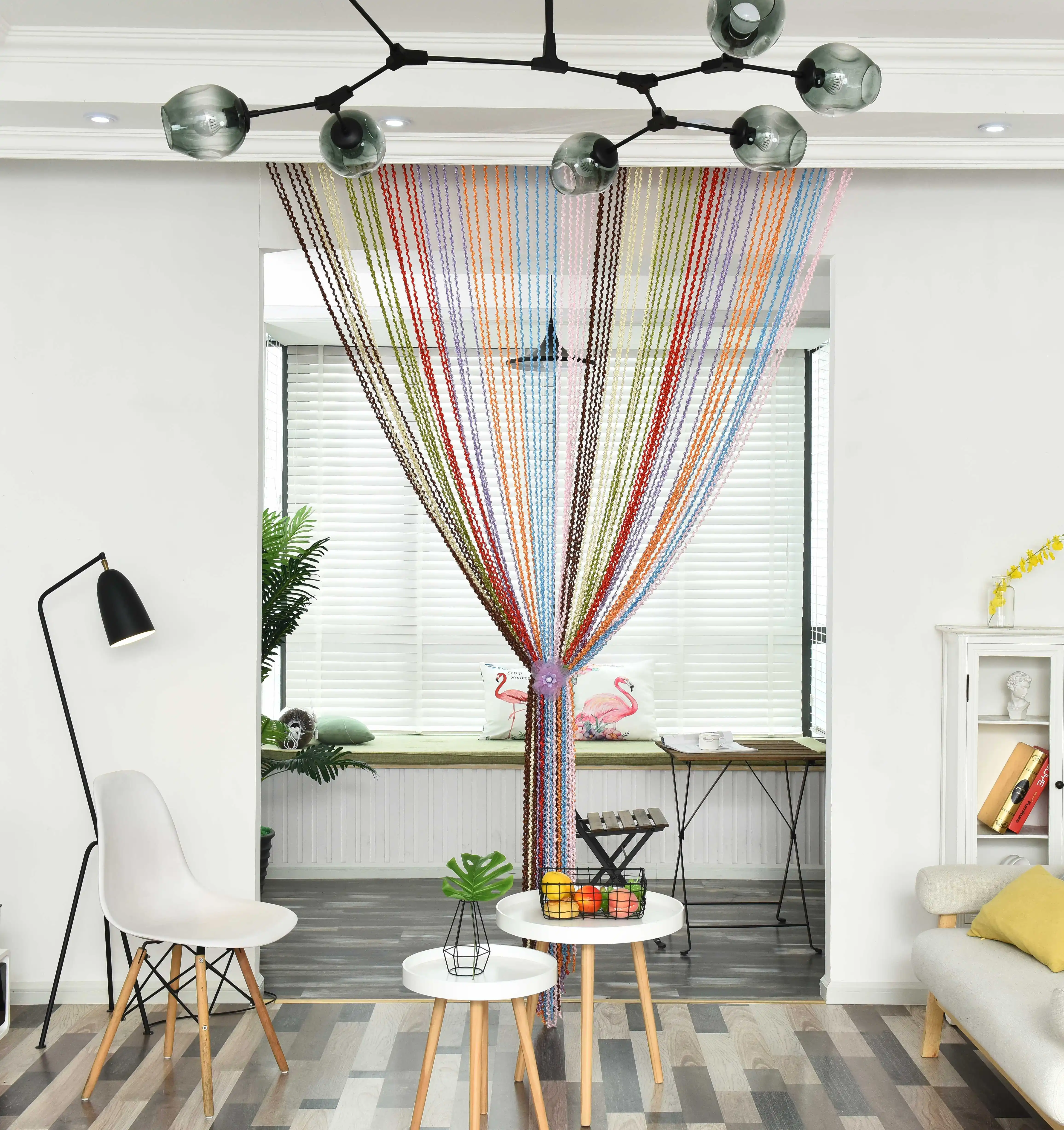 
Annual hot sale low price curtains decoration Screw Thread string curtains 