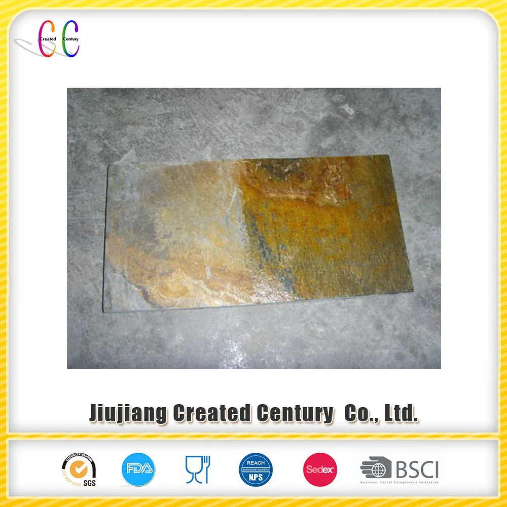 Copper slate floor tile