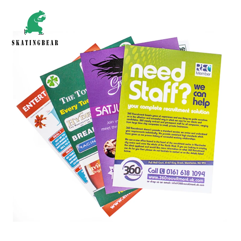 Restaurant Flyers Poster Leaflet Printing Service Art Paper Fast printing Fast delivery 210x285cm 157gsm