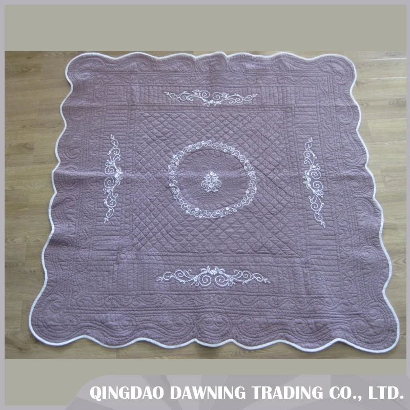embroidery products factory direct sale cheap cotton bedding quilts Cotton coverlet