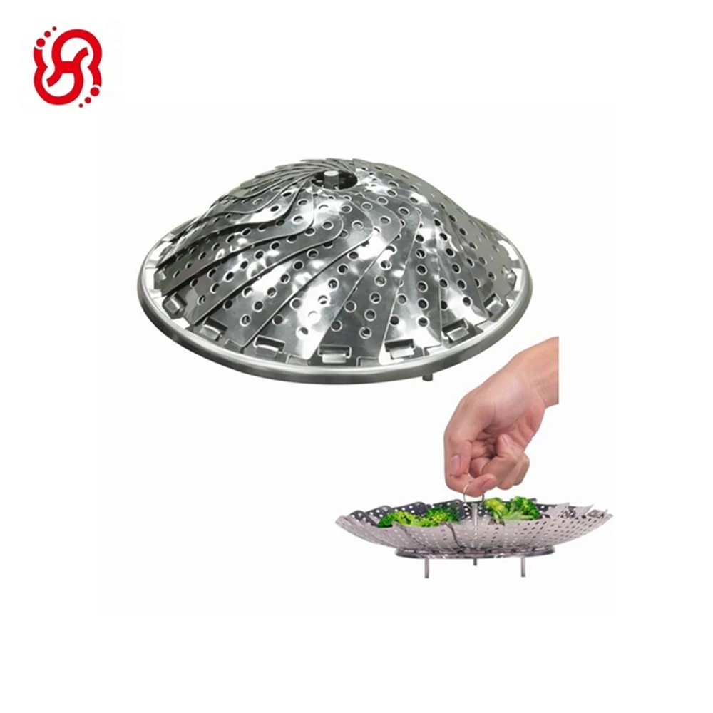 Portable Foldable Stainless Steel Food Vegetable Steamer basket