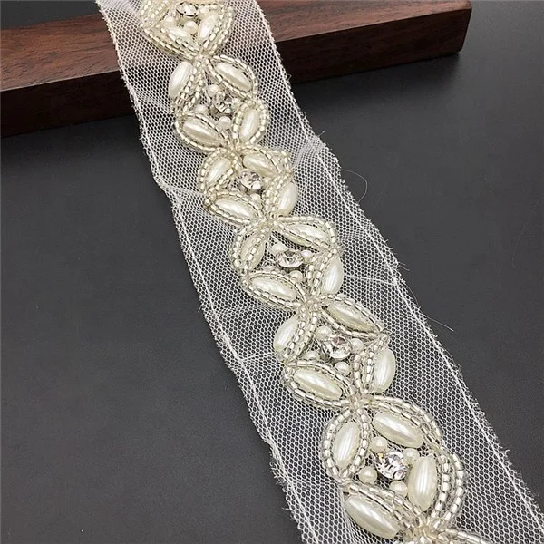 
rhinestone pearl chains for decoration 