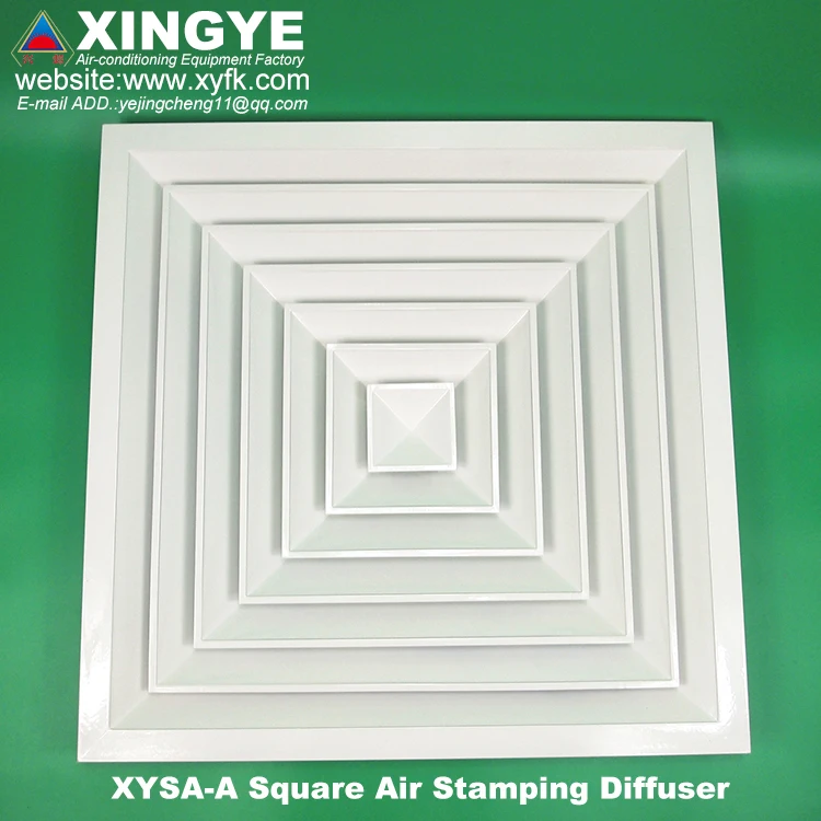 air ventilation system Air conditioner Ceiling HVAC square cheap stamping diffusers louvers grilles good quality XYSA-A600