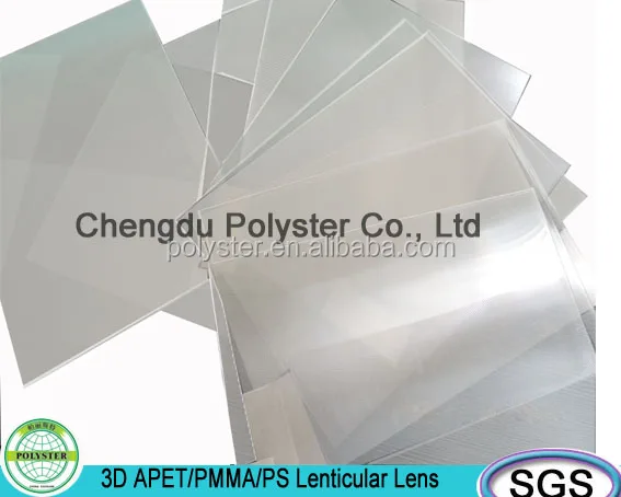 3D lenticular lens sheet Blank Optical Grating Sheets for Flip,Animation,Zoom,Morph Effect Cards