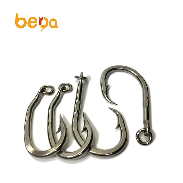 80138 high quality carbon steel fishing hooks tuna hooks with Ring for Saltwater Fishing