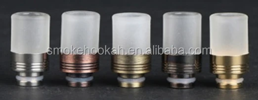 Top design frosted SS glass drip tip fit 510