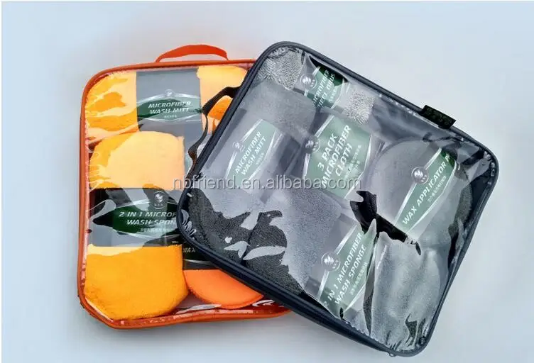 10 лет, Walmart, 9 шт. в ПВХ-пакете, набор для мойки автомобилей из микрофибры