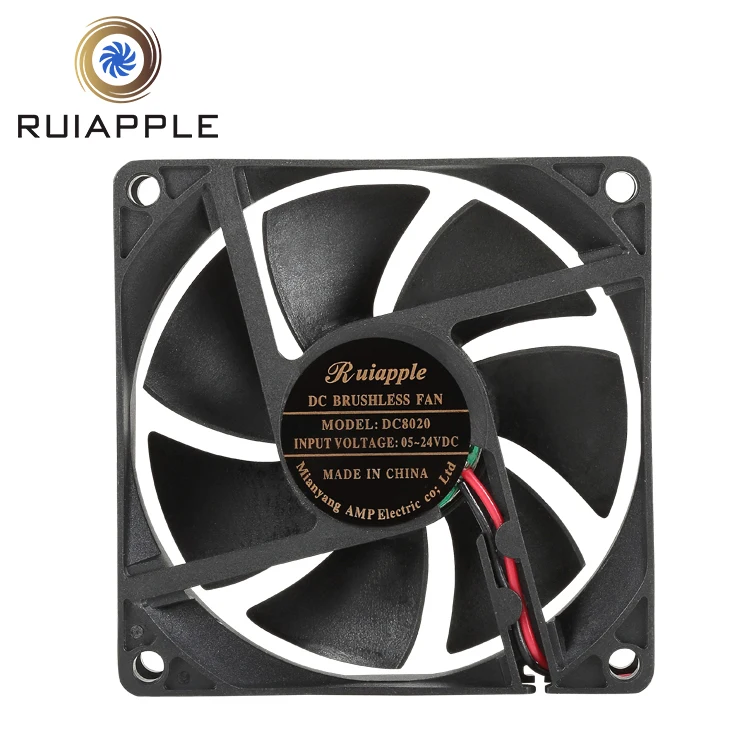 12v 24v 80mm 8020 axial flow ventilation fan 80x80x20 dc brushless fan