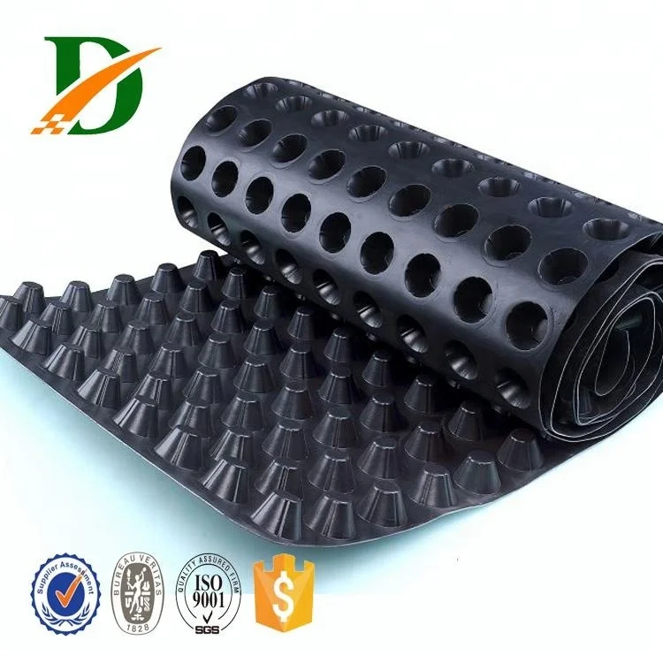 
Renewable raw materials plastic green roof dimple drainage board 