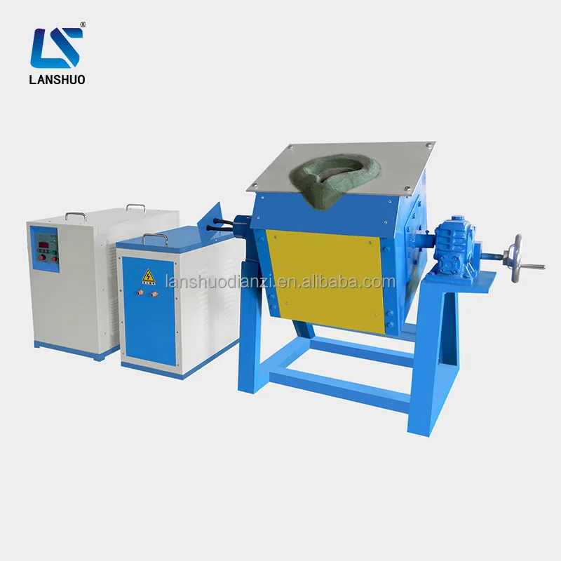 45kw Copper Aluminum Tilting Crucible Melting Electric Furnace