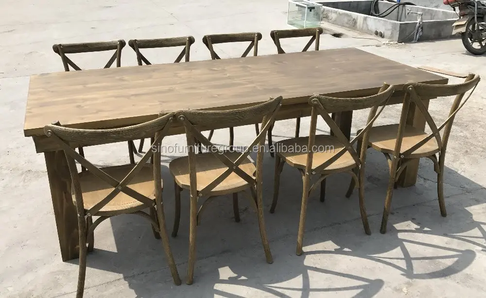 Solid wood antique dining farm table