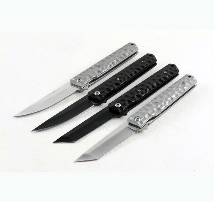 
Stainless steel folding pocket knife fast opening knife with drop point blade or Tanto blade 