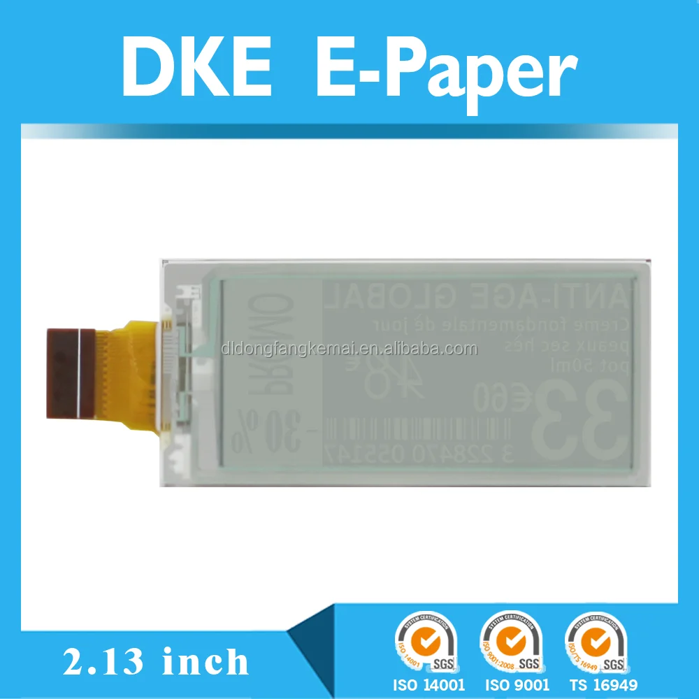 
2.13 inch graphic / dot matrix e-ink technology e paper display, mono or 3 color e-paper display, Electronic Shelf Label (esl) 