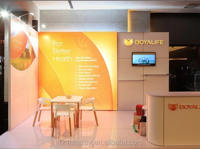 
3x6 re-usable modular exhibition booth stand design in aluminum 