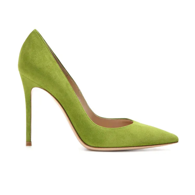 
2019 Spring Trend Suede Leather High Heels OEM Shoes For Girls 