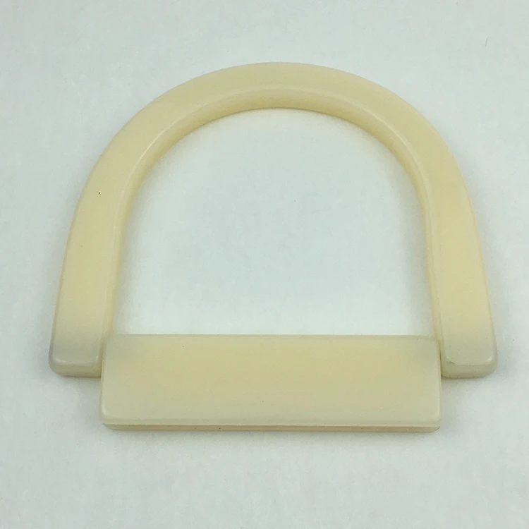 
wholesale high quality D shape 12.5cm purse handle for handbag acrylic lady bag handle 