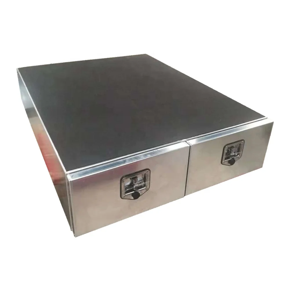 Custom Aluminum  Under Ute Tray Tool Box Trundle Drawer Ute Storage Tool Box