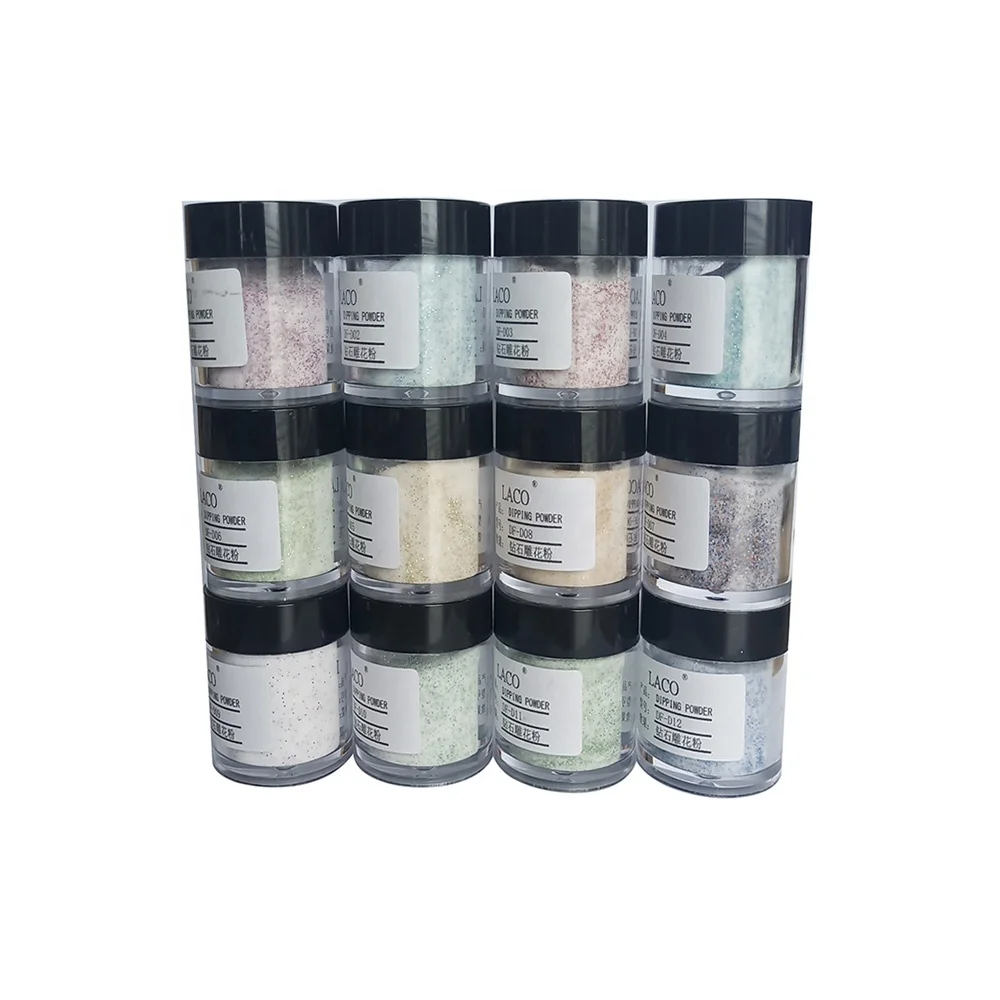 10g nail powder glitter sand 12 color 3 in 1 dipping powder acrylic polymer nail powder for nail art