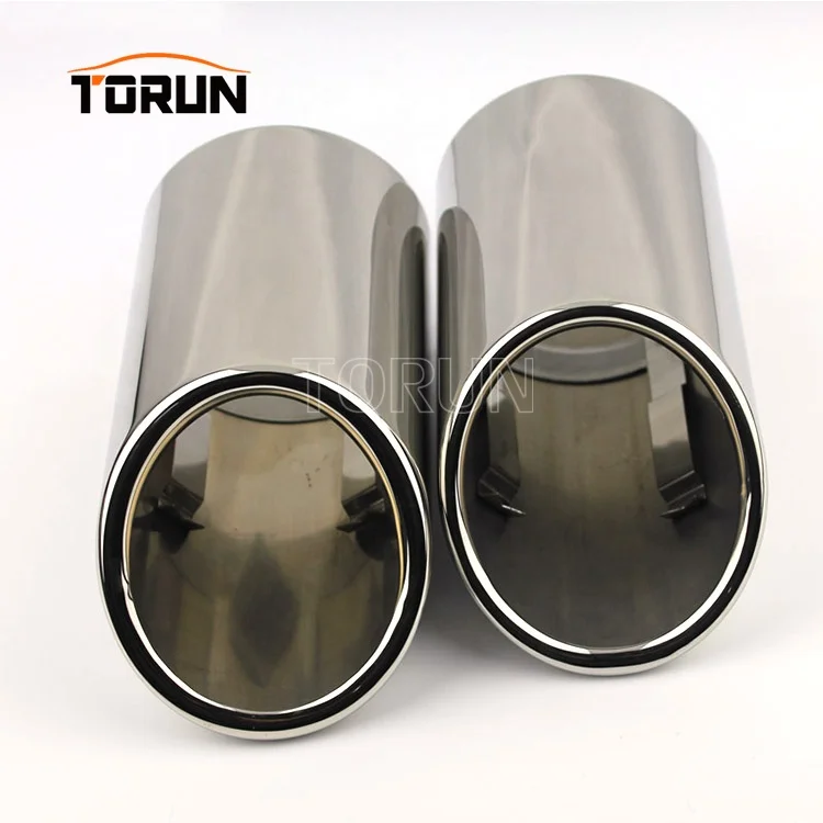 New style universal carbon exhaust muffler A4L Q5 Mirror polish