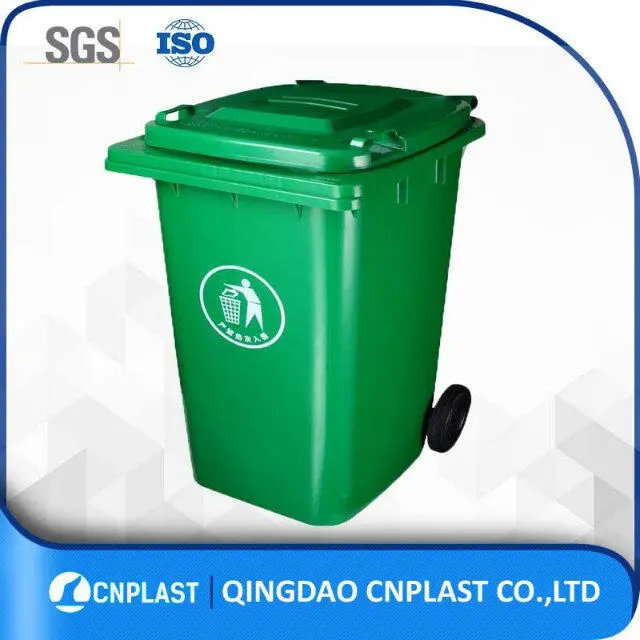 50 liter HDPE small size recycle twin plastic dustbin outdoor