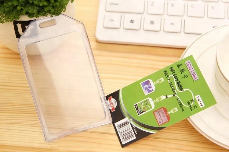 hight quality thick ID card holder in soft PVC