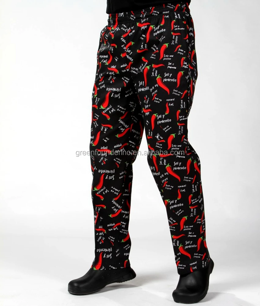 Durable Cotton Chef Pants Baggy Pants Worker Uniforms Supply