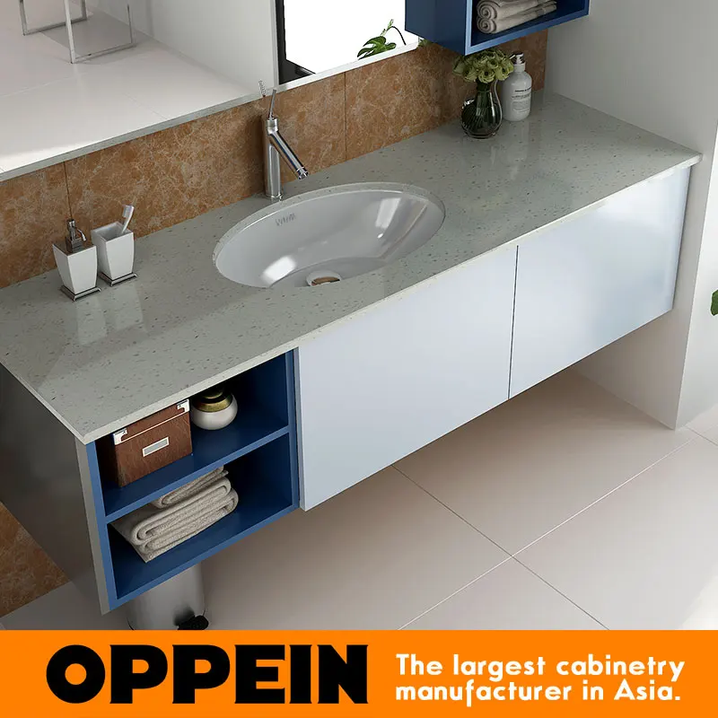 Black and White Acrylic Block Board Modern Bathroom Cabinet
