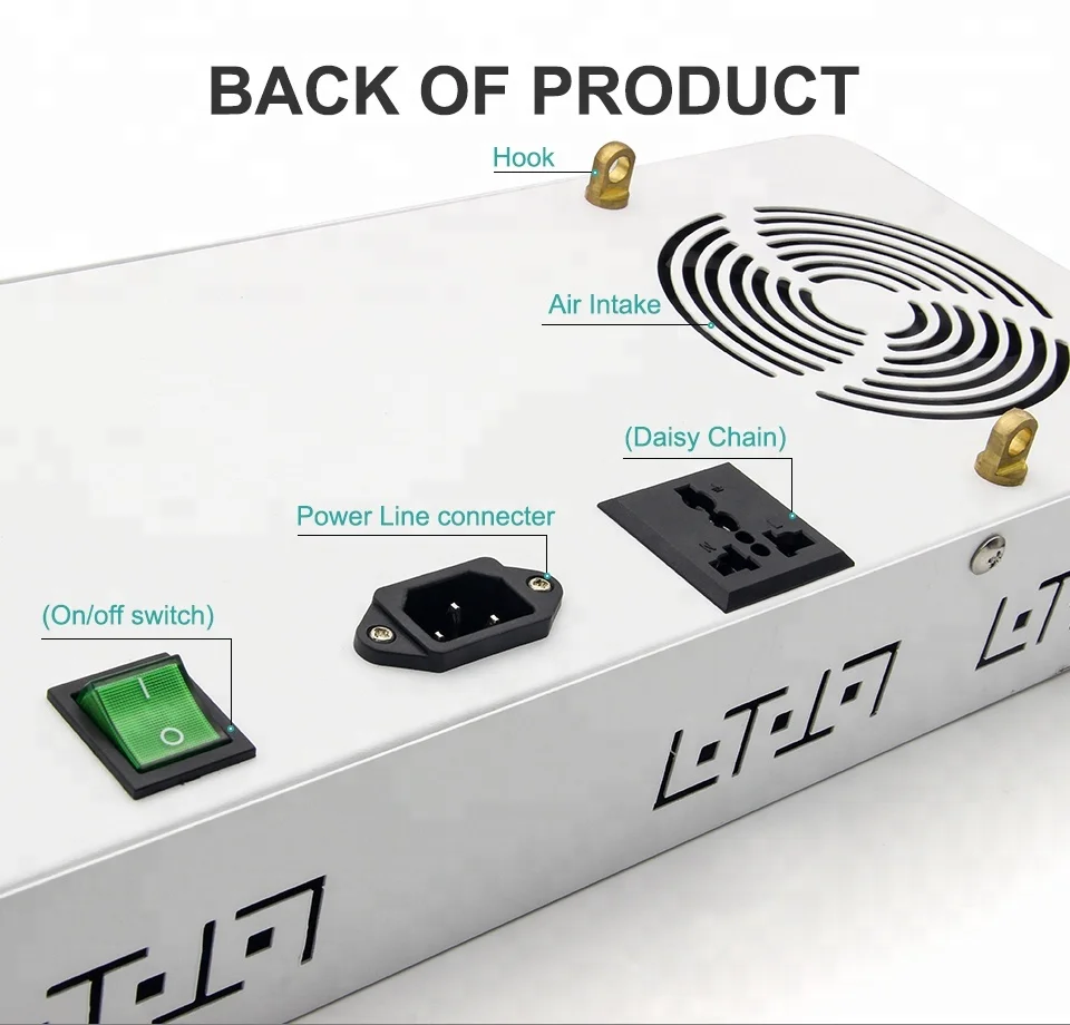 CREE CXB3590 200W Dimmable COB LED Grow Light Full Spectrum with LCD Display Timer Temp-Control for Indoor Plant All Stage Grow