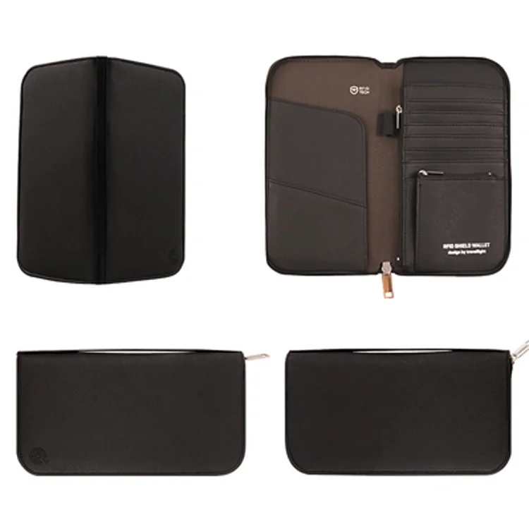 
Borsa sportiva Custom Personalized Family Luxury Travel Wallet Rfid Pu Leather Passport Holder 